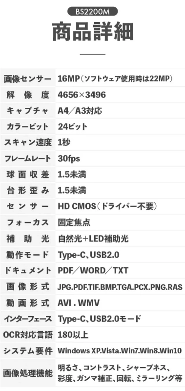製品詳細スペック