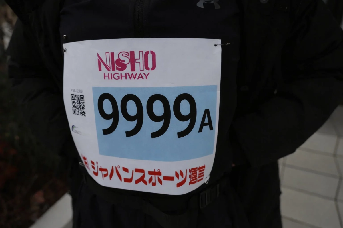 NISHO HIGHWAYのロゴが入ったゼッケン