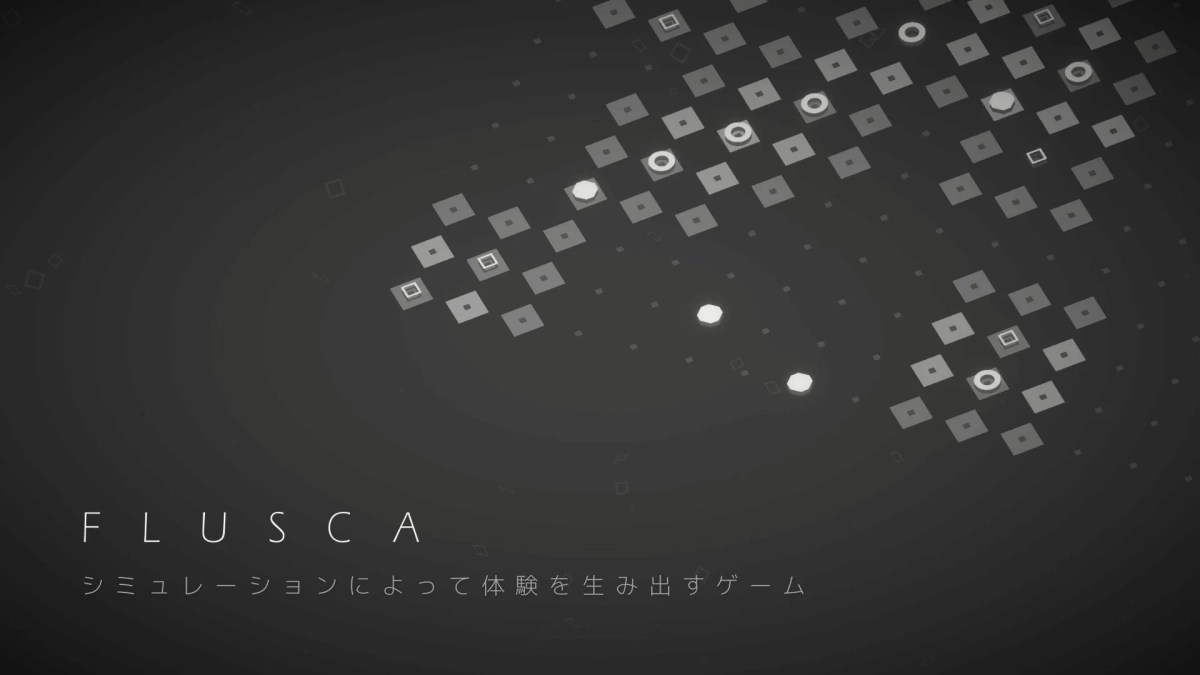 FLUSCAというゲームのタイトル画面