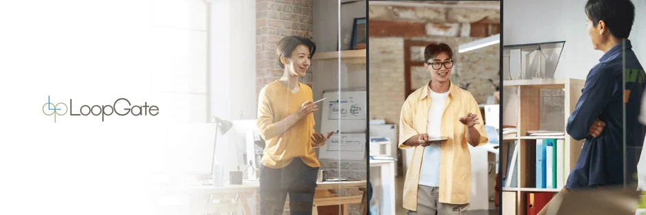 オフィスでミーティングやプレゼンテーションを行うプロフェッショナルたち