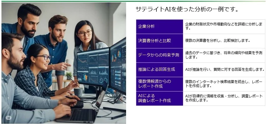 AIによる分析とレポート作成の例