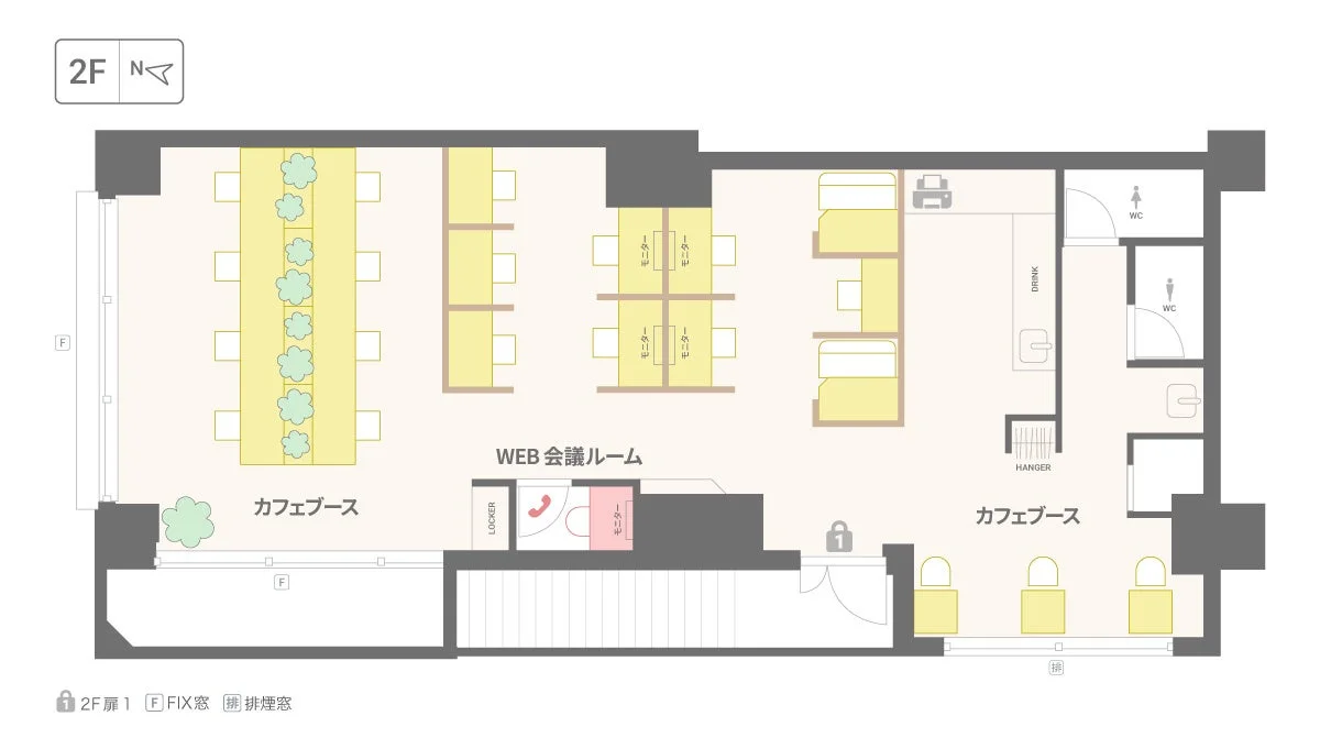BIZcomfort旗の台東口 フロアマップ