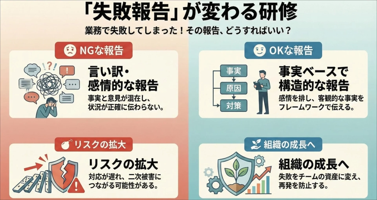 失敗報告の重要性を示すイメージ