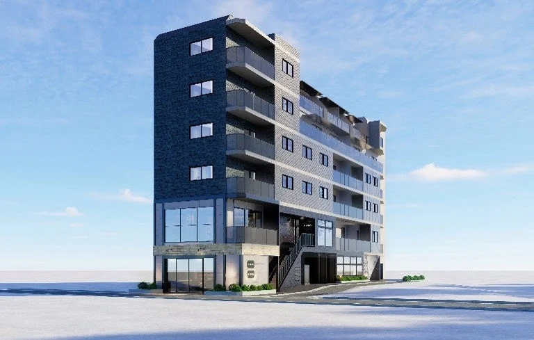 現代的なデザインのマンション