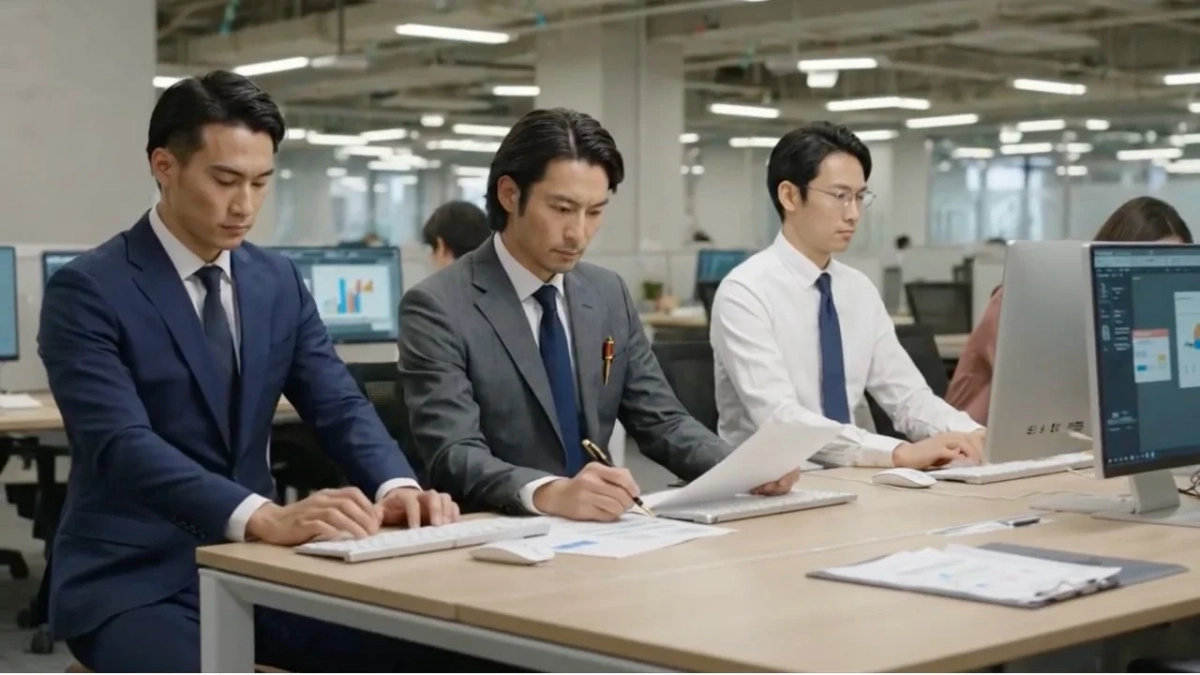 オフィスで仕事をするビジネスマン