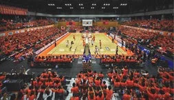 バスケットボールアリーナの観客席