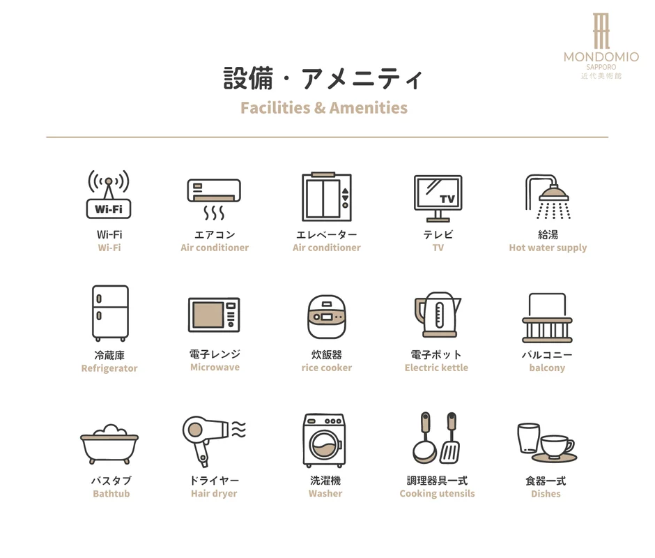 モンドミオ札幌近代美術館 設備・アメニティ