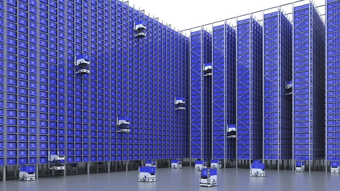 自動倉庫内のロボット