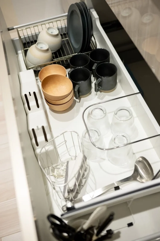 整理整頓されたキッチン収納