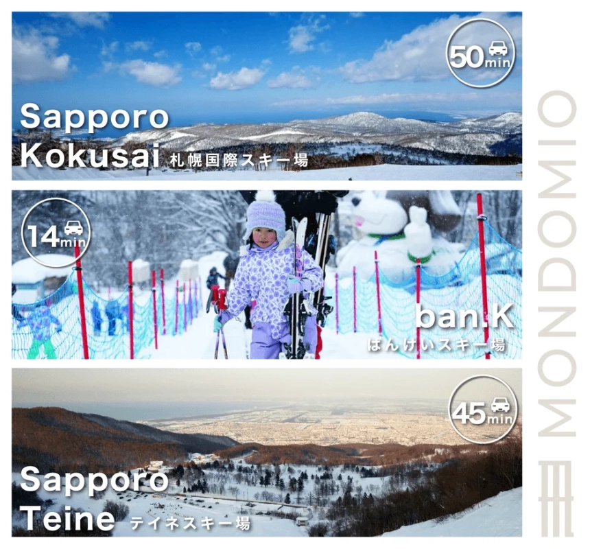 札幌の主要スキー場へのアクセス