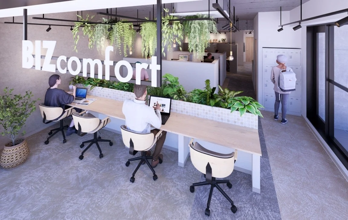 現代的で快適そうなコワーキングスペース