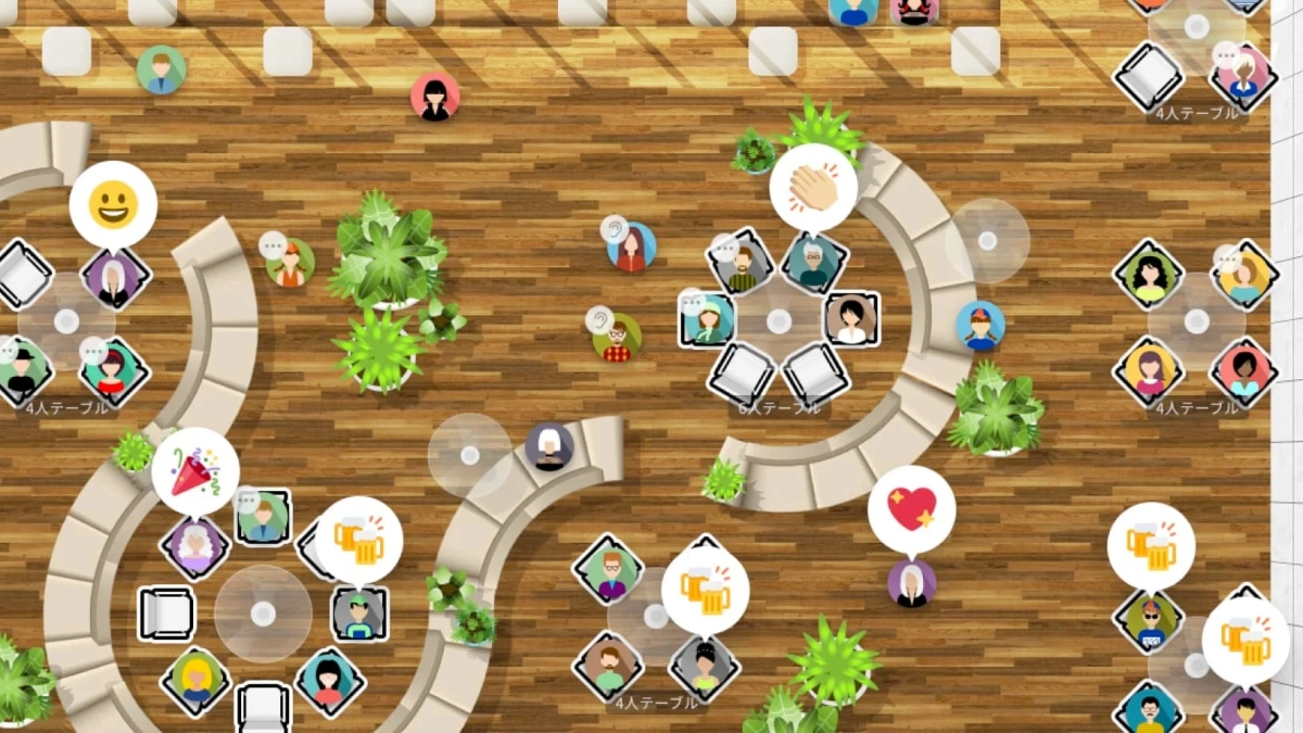 テーブル配置の俯瞰図