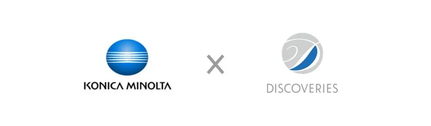 コニカミノルタとディスカバリーズのロゴ