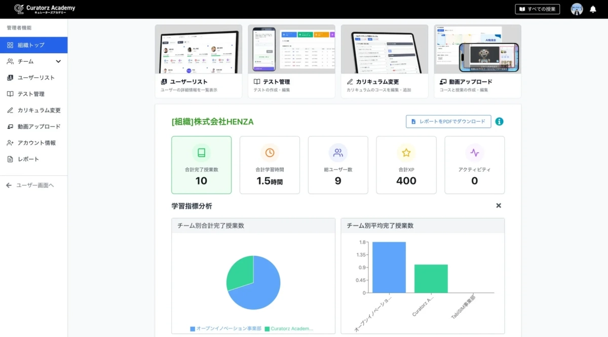 学習進捗・管理ダッシュボード