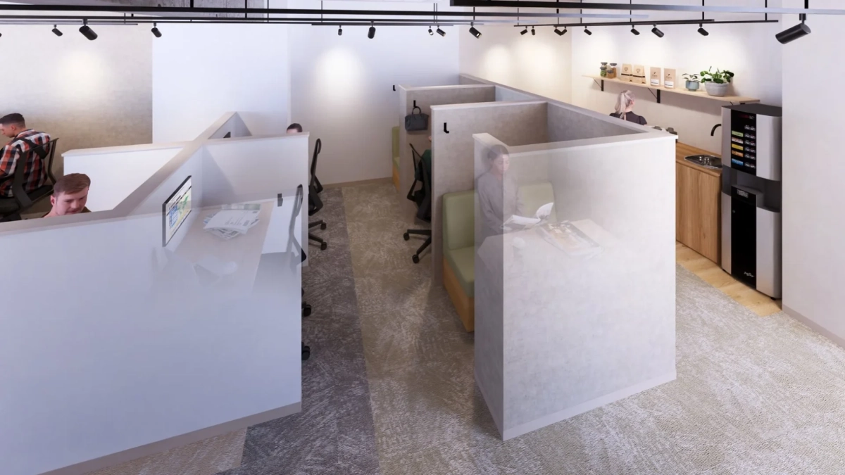 複数の個人用ワークブース