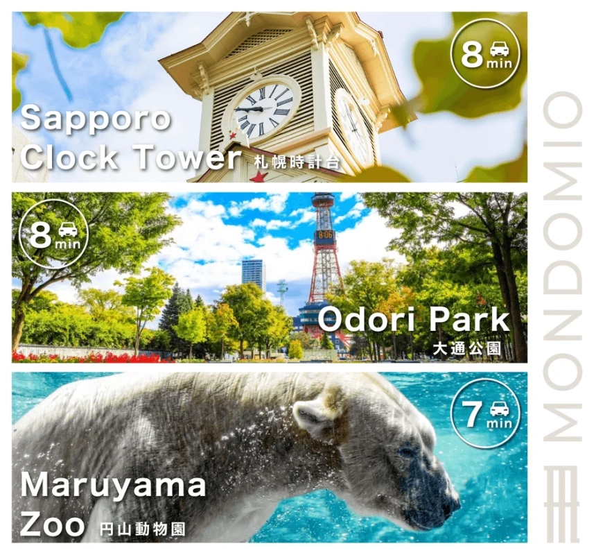 札幌の観光スポットへのアクセス