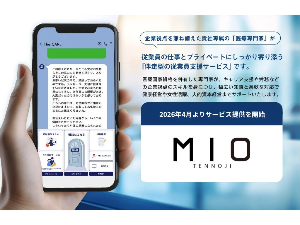 The CARE アプリ画面