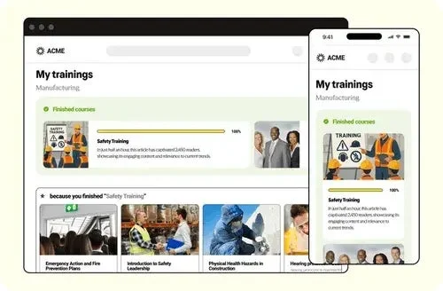 オンライン学習プラットフォームの画面