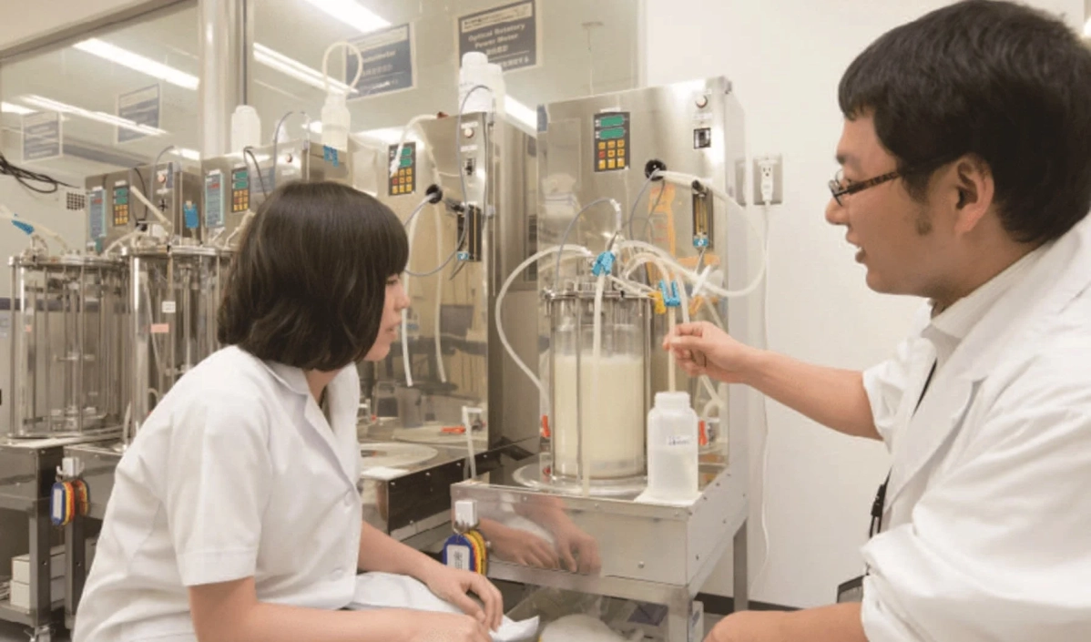 研究室での実験風景