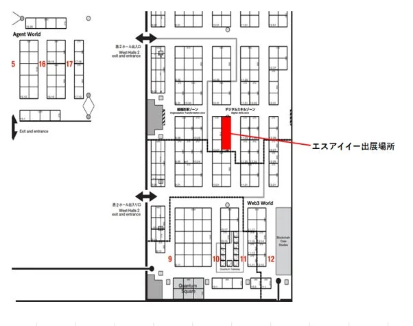 展示会のフロアマップ