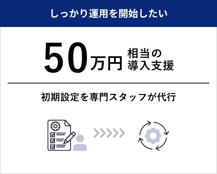 50万円相当の導入支援