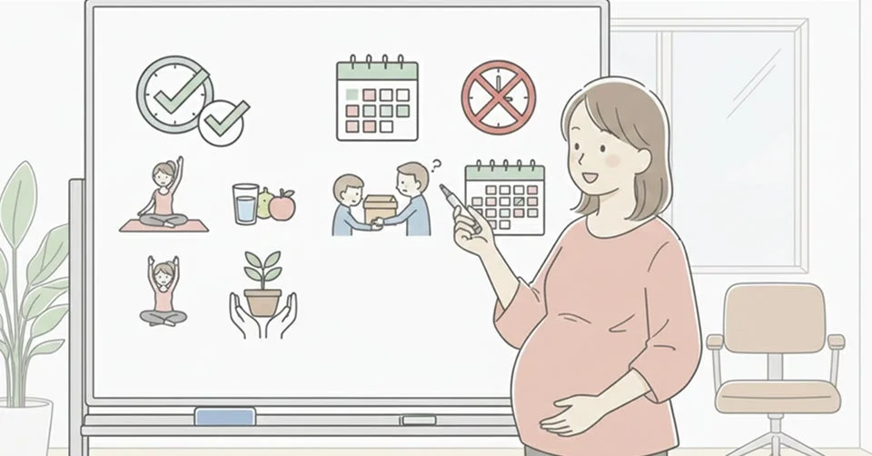 妊娠中の女性のイラスト