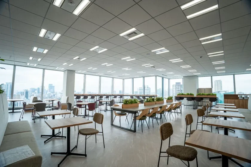 休憩スペースまたはカフェエリア