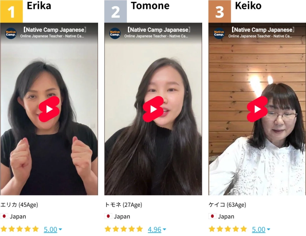 レッスン数ランキング