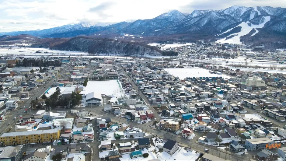 冬の空撮風景
