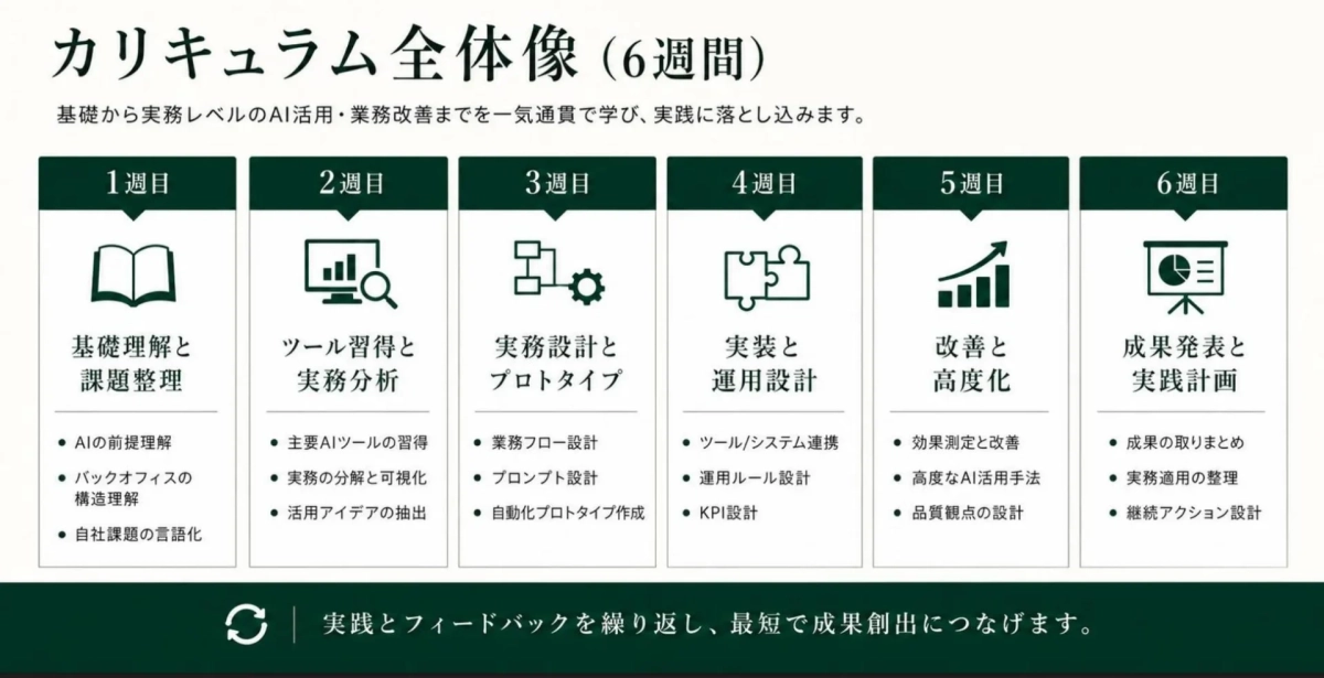 カリキュラム全体像 (6週間)