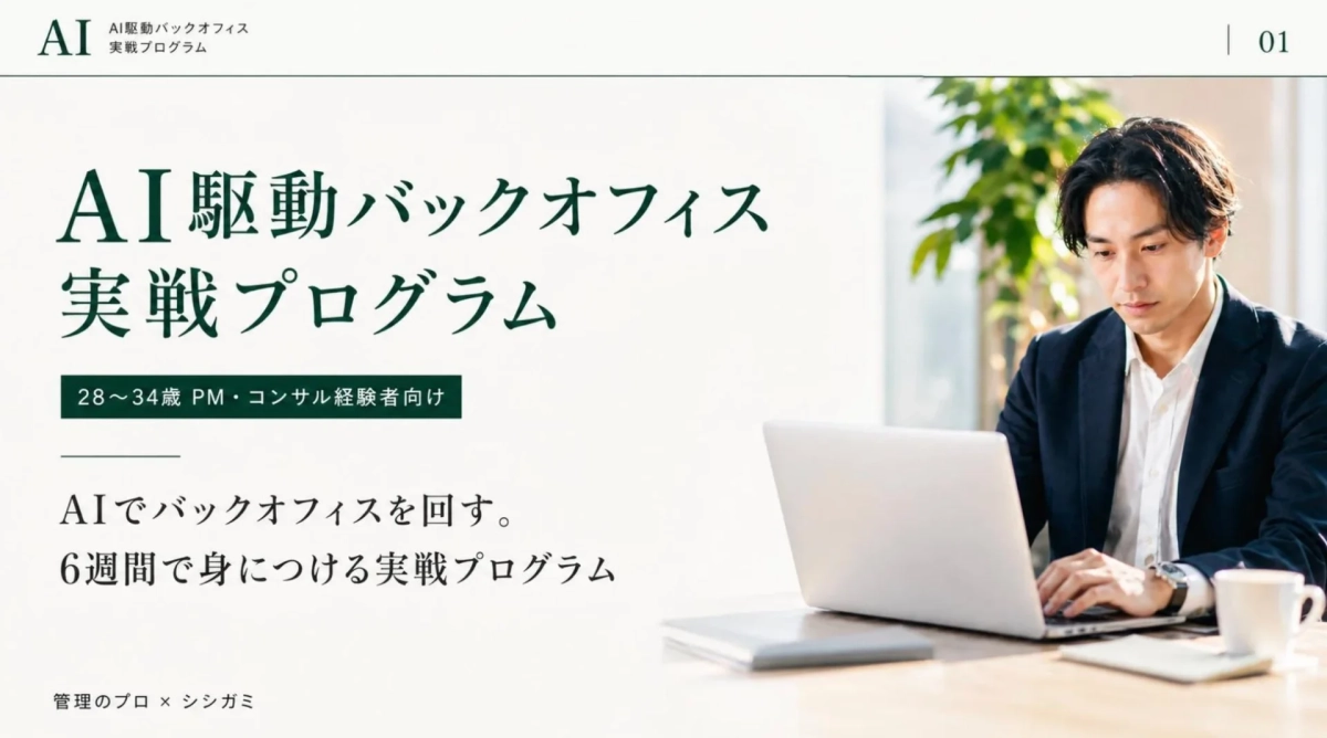AI駆動バックオフィス 実践プログラム
