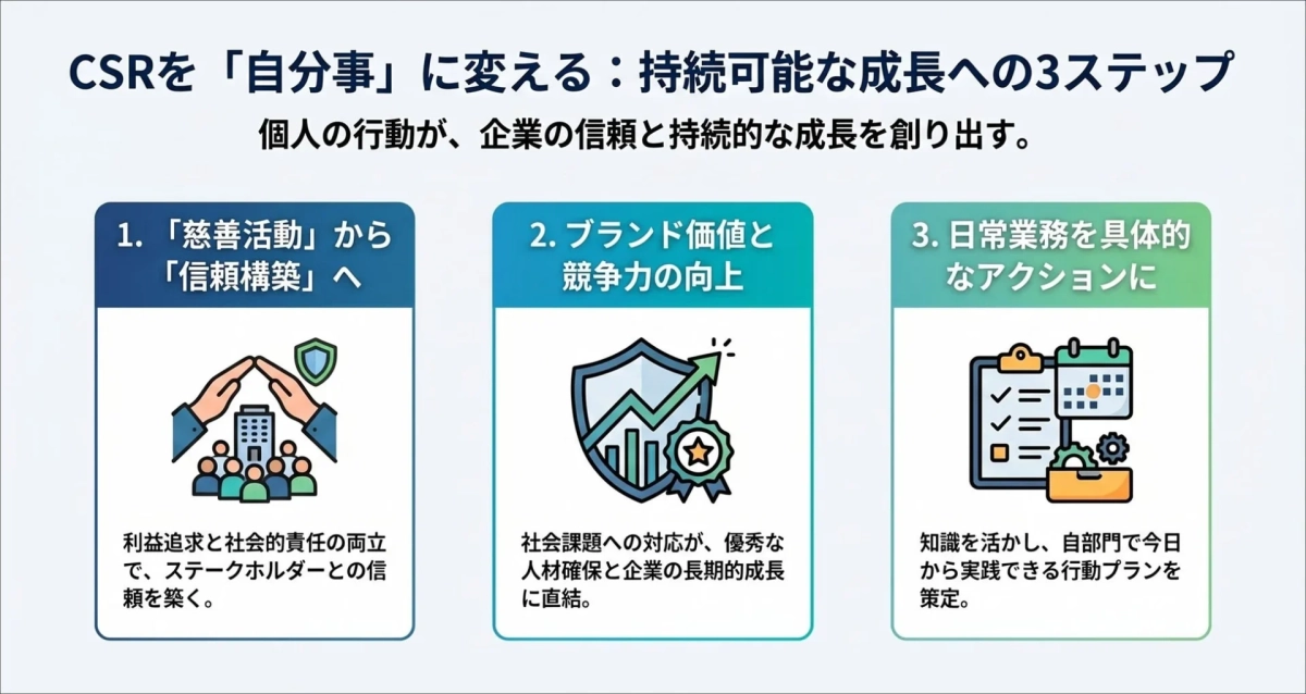 CSRを「自分事」に変える3ステップ