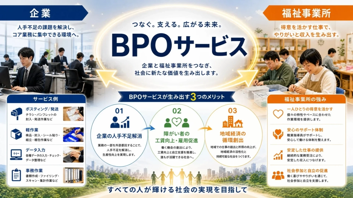 BPOサービスが生み出す3つのメリット