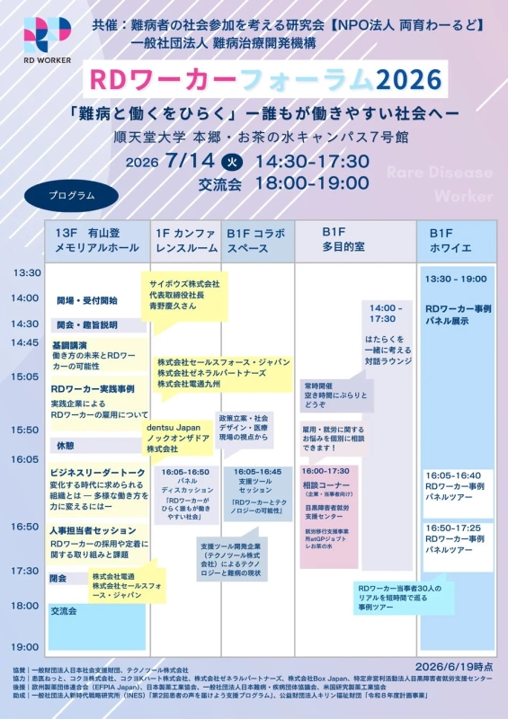 RDワーカーフォーラム2026プログラム詳細