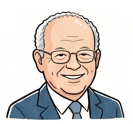 マーティン・セリグマン教授の似顔絵
