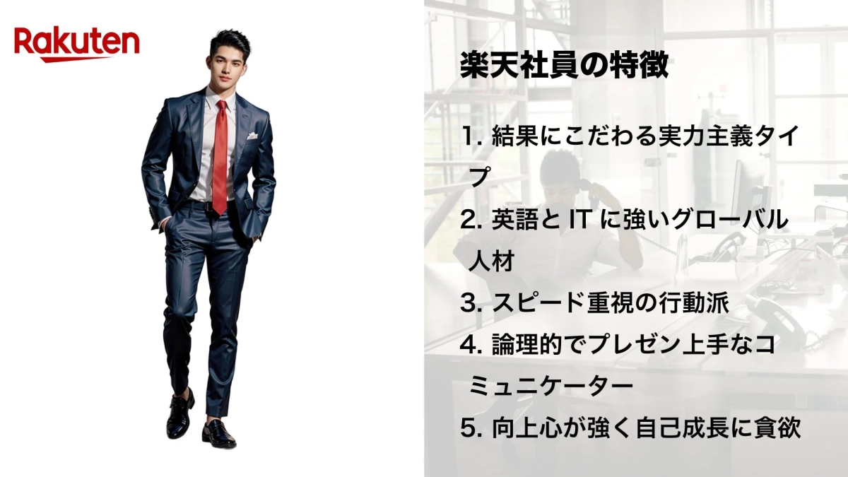 楽天社員の特徴