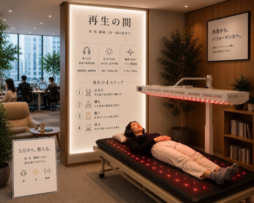 オフィスで再生の間®を利用するイメージ