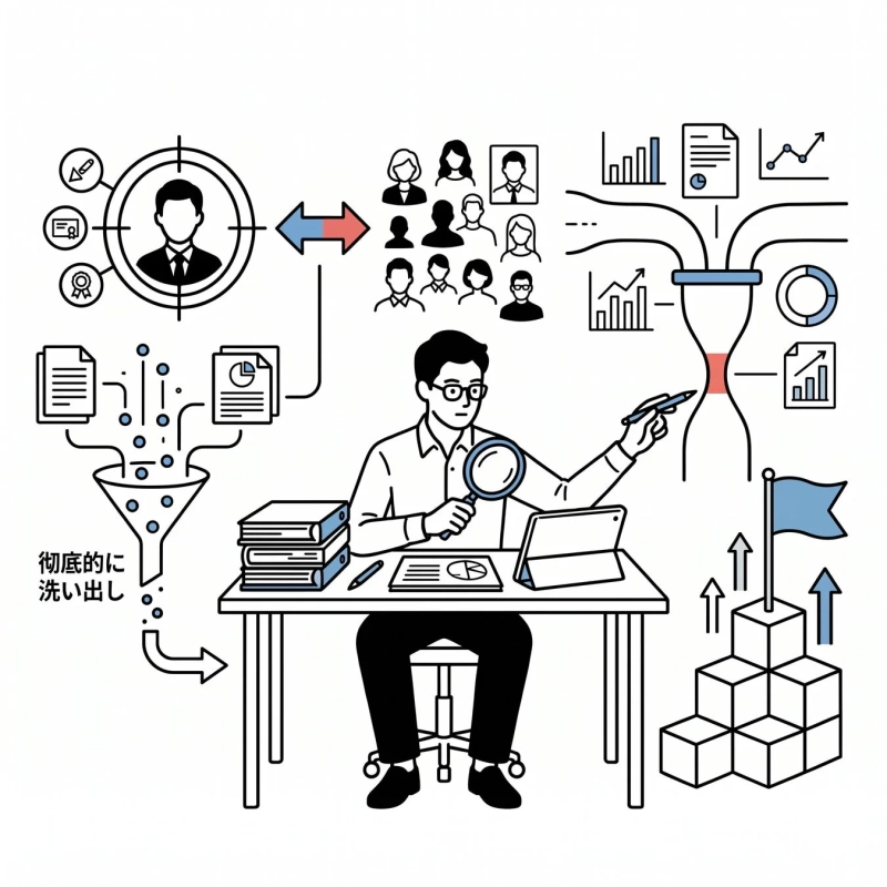 データ分析のイラスト