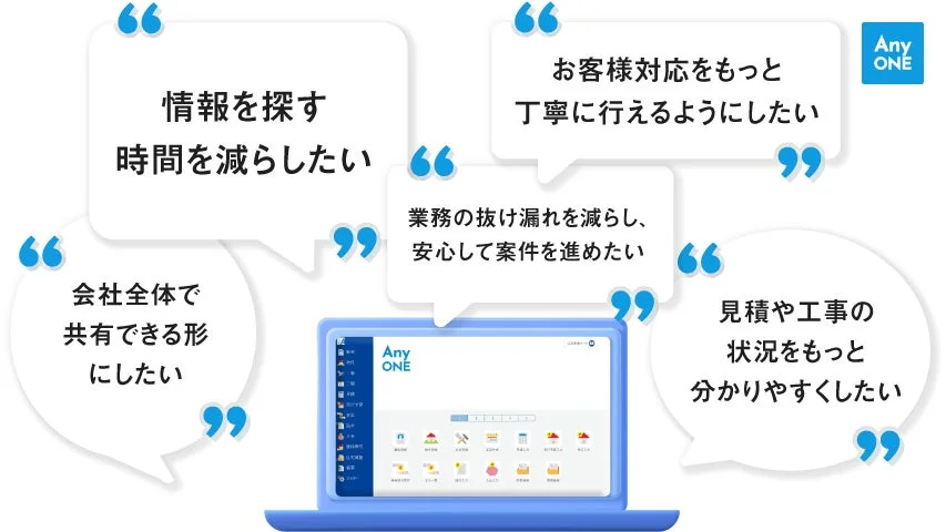 情報を探す時間を減らしたい 会社全体で共有できる形にしたい