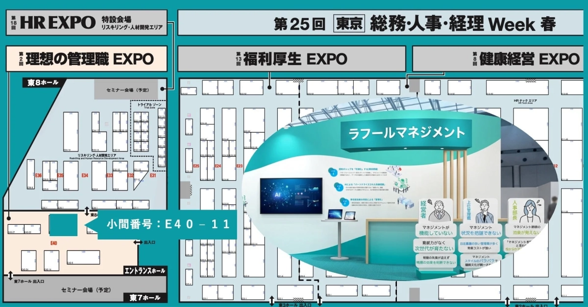 東京総務・人事・経理 Week 春のフロアマップ