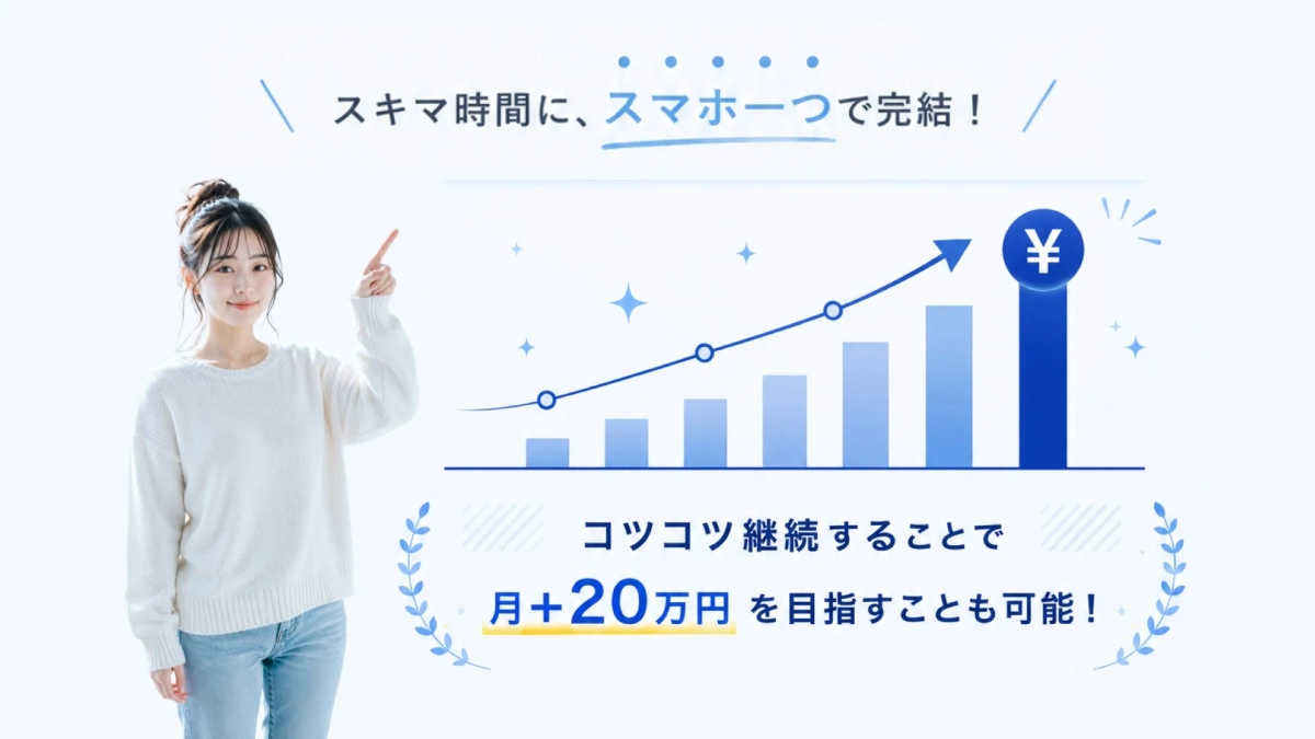 スキマ時間に、スマホ一つで完結！
