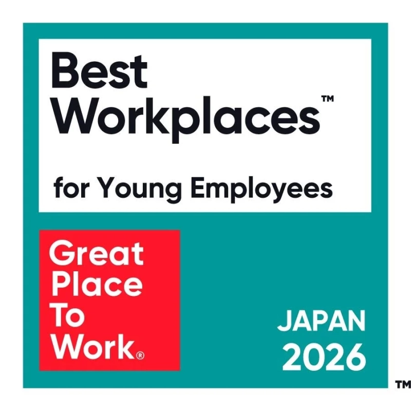 Great Place To Work®による「若手社員が働きがいを感じる会社」の認定バッジ