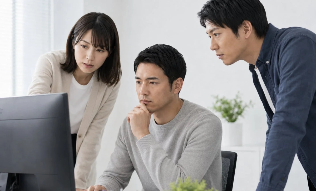 オフィスで議論するビジネスパーソン