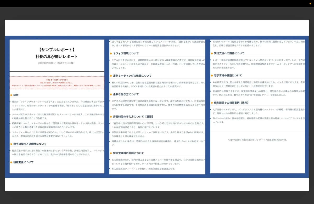 サンプルレポート