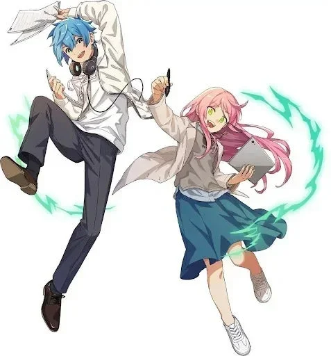 アニメスタイルの男女のイラスト