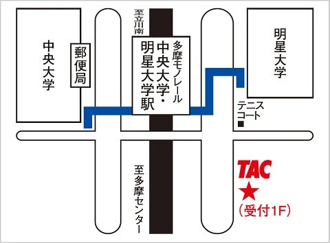 TAC中大駅前校のアクセス地図