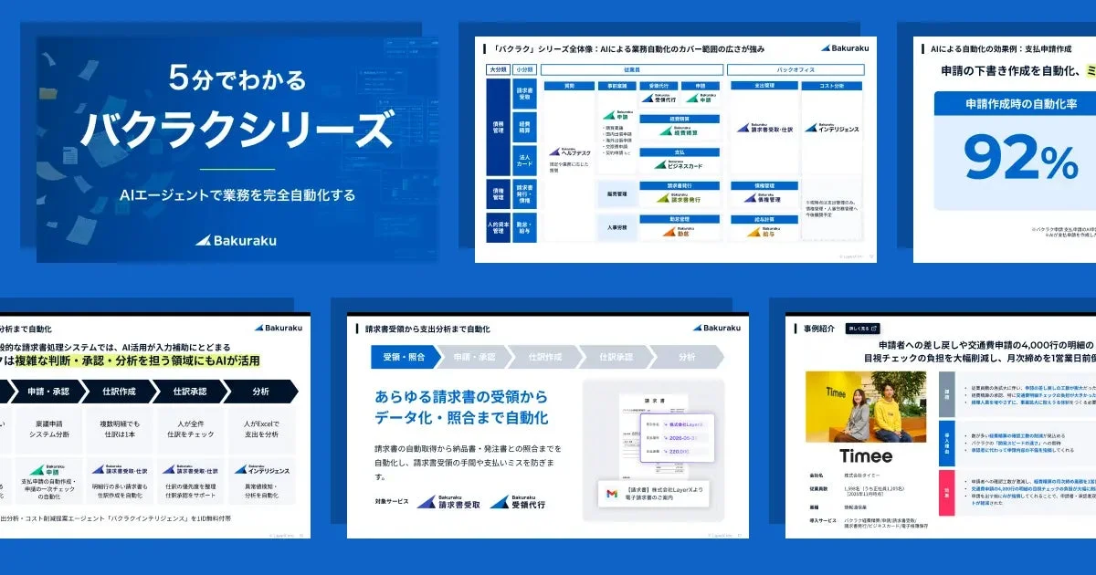 バクラクシリーズの資料