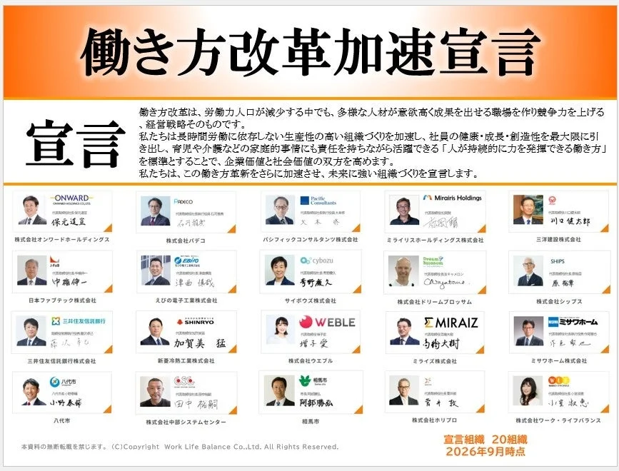 働き方改革加速宣言