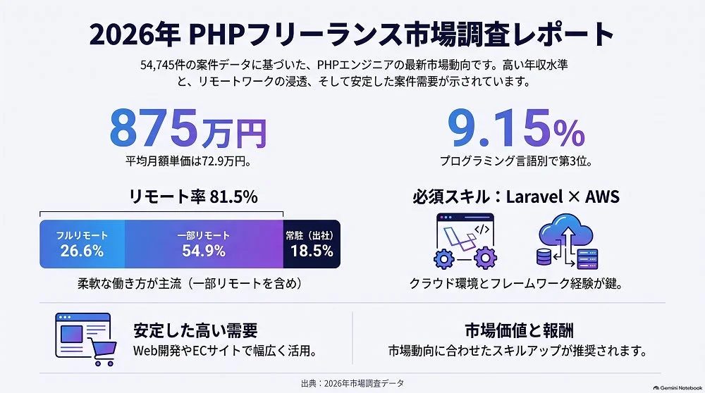 2026年 PHPフリーランス市場調査レポート