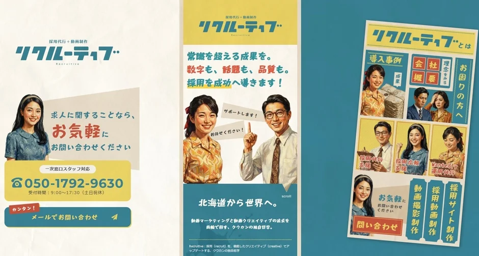 採用代行 + 動画制作 リクルーティブ Recruitive